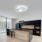 Ceiling Light - White Metal Frame, White Light