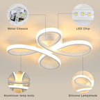 Ceiling Light - White Aluminium Frame, Warm Light