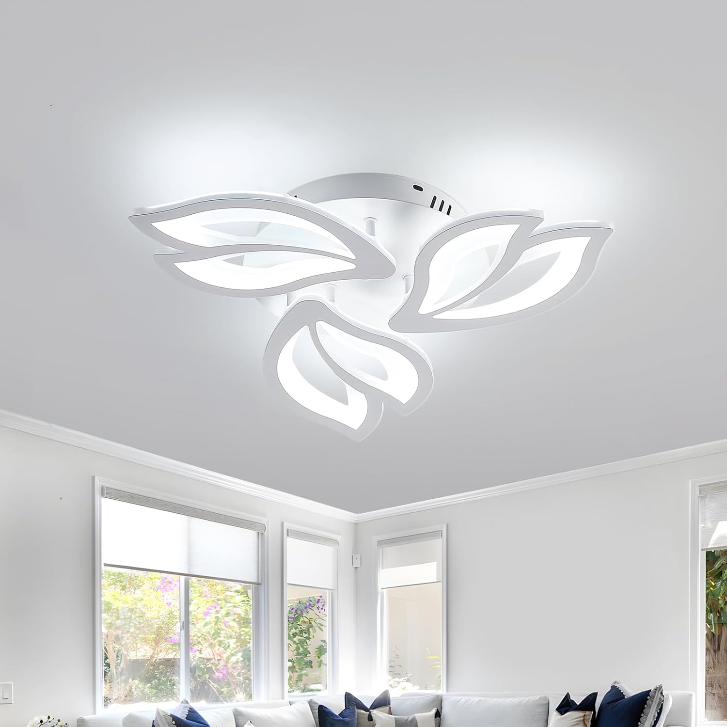 Ceiling Light - White Acrylic Frame, White Light