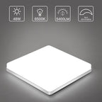Comely LED Plafonnier 30x30 cm, 48W Blanc Froid 6500K, Plafonnier LED Plat Blanc, IP54 Étanche, Économie d'Énergie, Ultra-fin, pour Salle de Bain, Cuisine, Bureau, Couloir, Salon