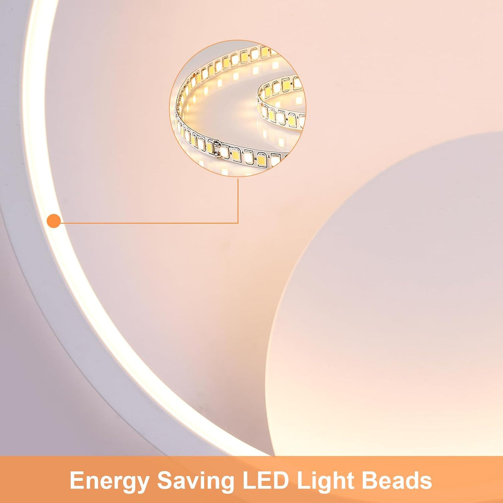 Wall Light - White Aluminium Frame, Warm Light