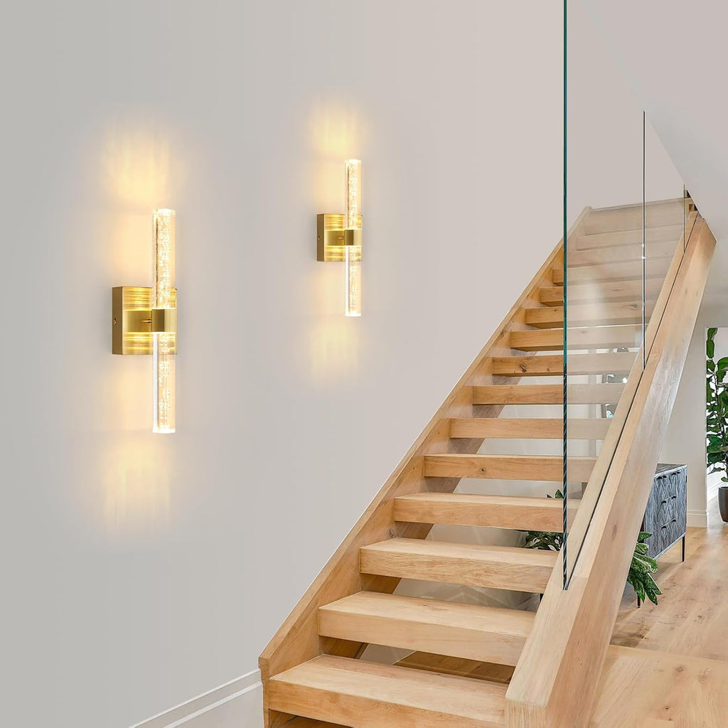 Wall Light - Gold Acrylic Frame, Warm Light