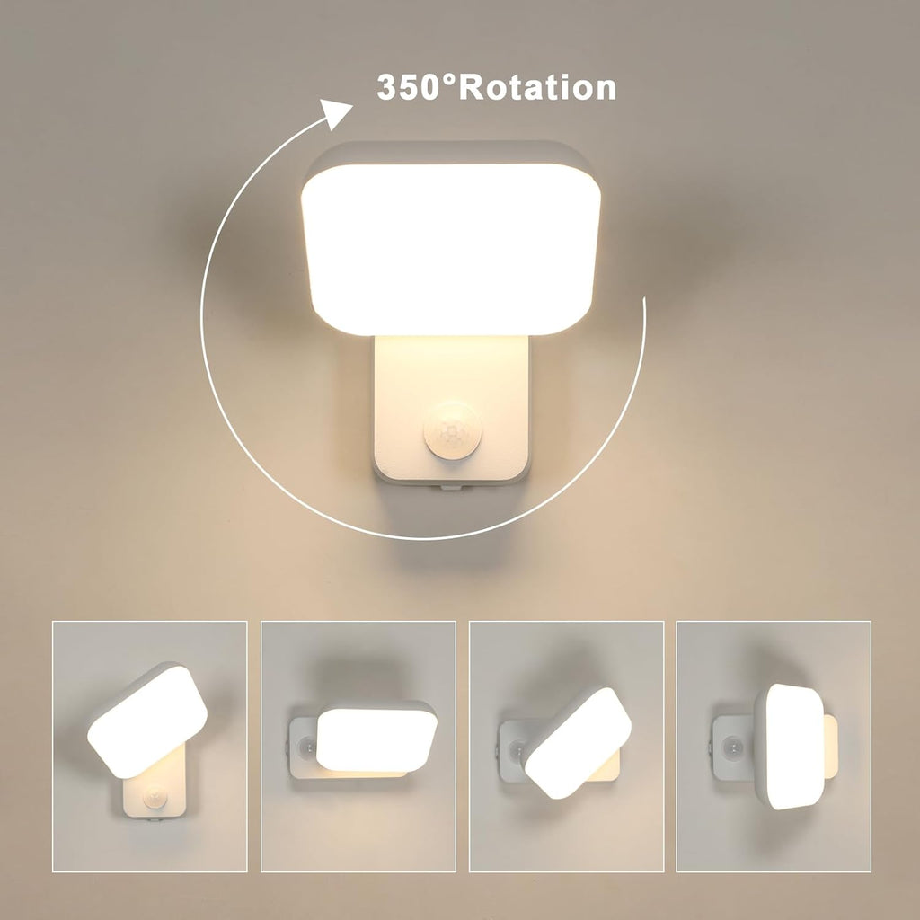 Wall Light - White Aluminium Frame, Warm Light