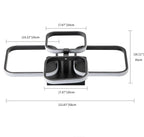 Comely Plafonnier LED Rectangulaire, 60W 6750LM Luminaire Plafonnier LED, Moderne LED Lampe de Plafond Aluminium pour Salon Chambre Cuisine Couloir (Noir)