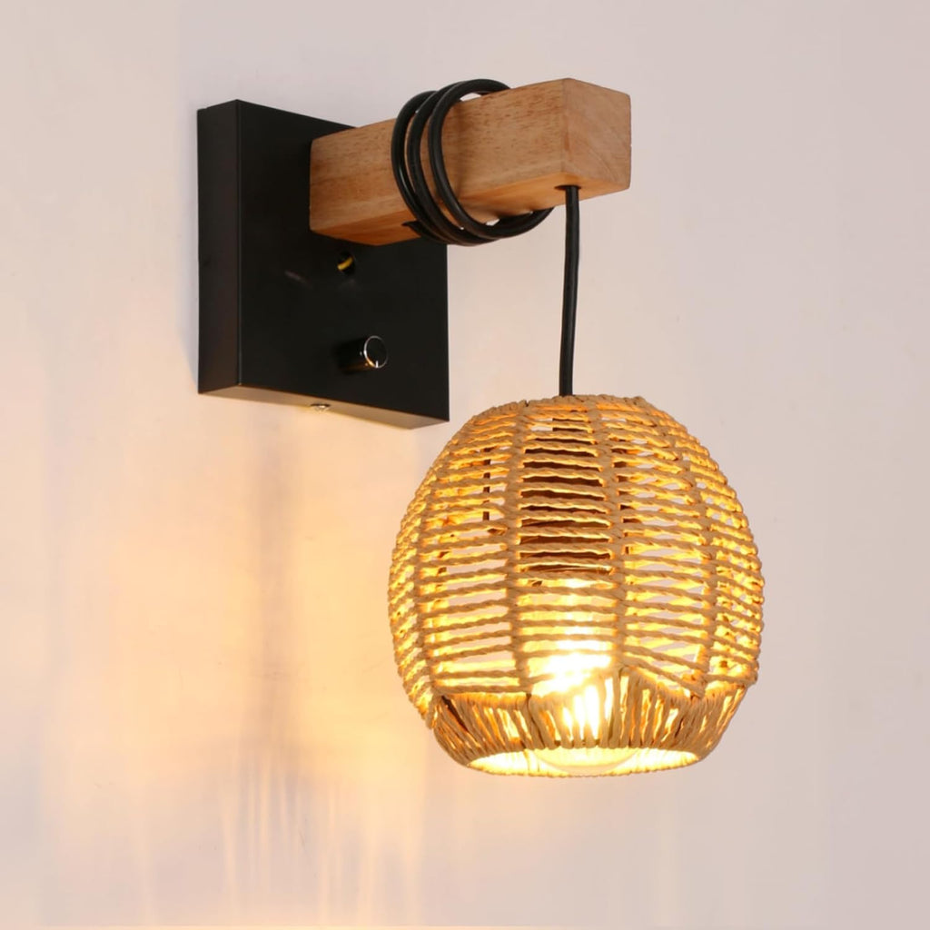 Wall Light - Black Metal Frame