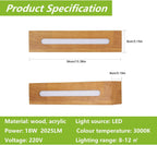 Wall Light - Wood Plastic Frame, Warm Light