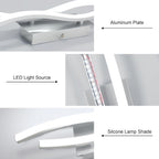 Applique - Telaio in Alluminio Argento, Luce Bianca