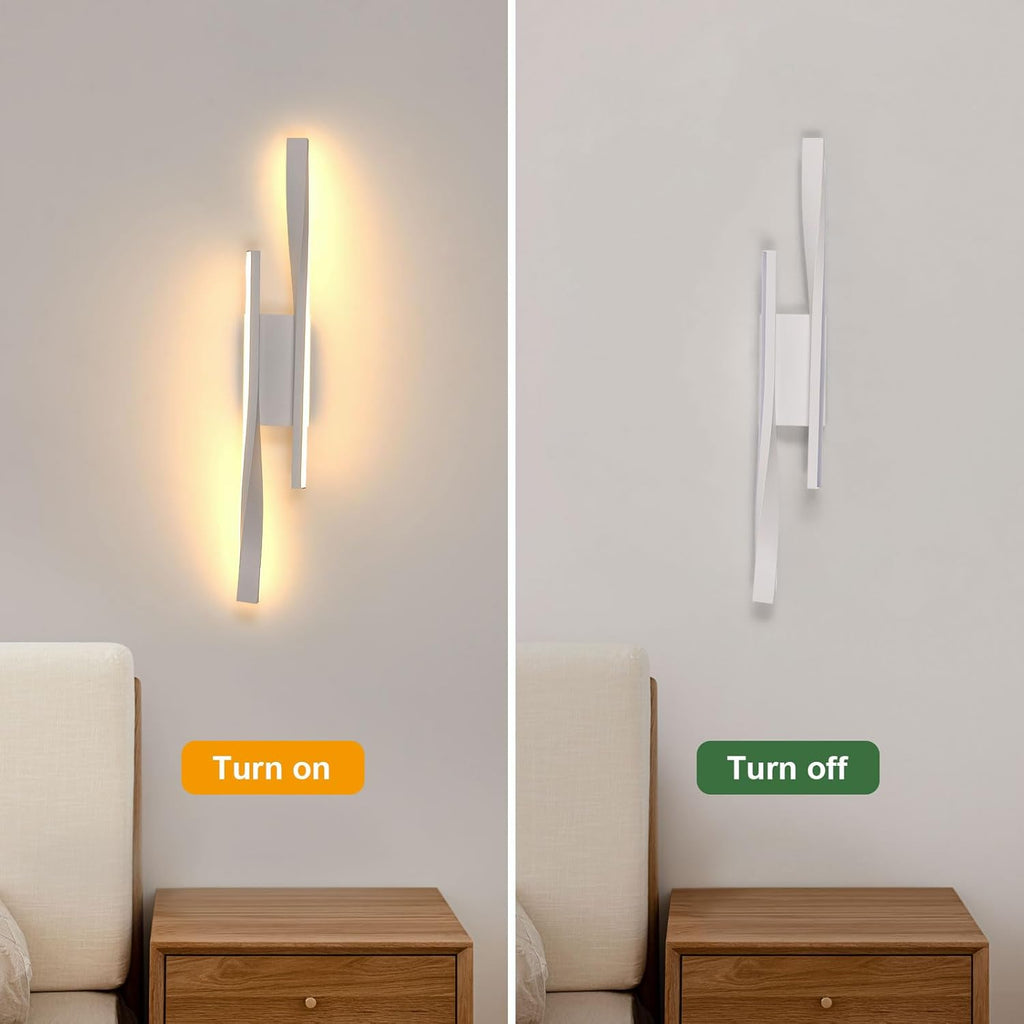 Comely Applique Murale Intérieure, Lampe LED Murale Moderne 16W 1800LM, Éclairage Acrylique Luminaire Mural pour Chambre, Salon, Salle à Manger, Couloir, Escalier, 3000K Lumière Chaude