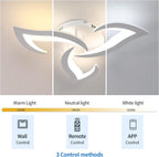 Comely Plafonnier LED Dimmable, Lampe de Plafond Moderne Acrylique 35W 3937LM, 3000K-6500K, Luminaire Plafonnier avec Télécommande pour Chambre Salon, Dia 58cm