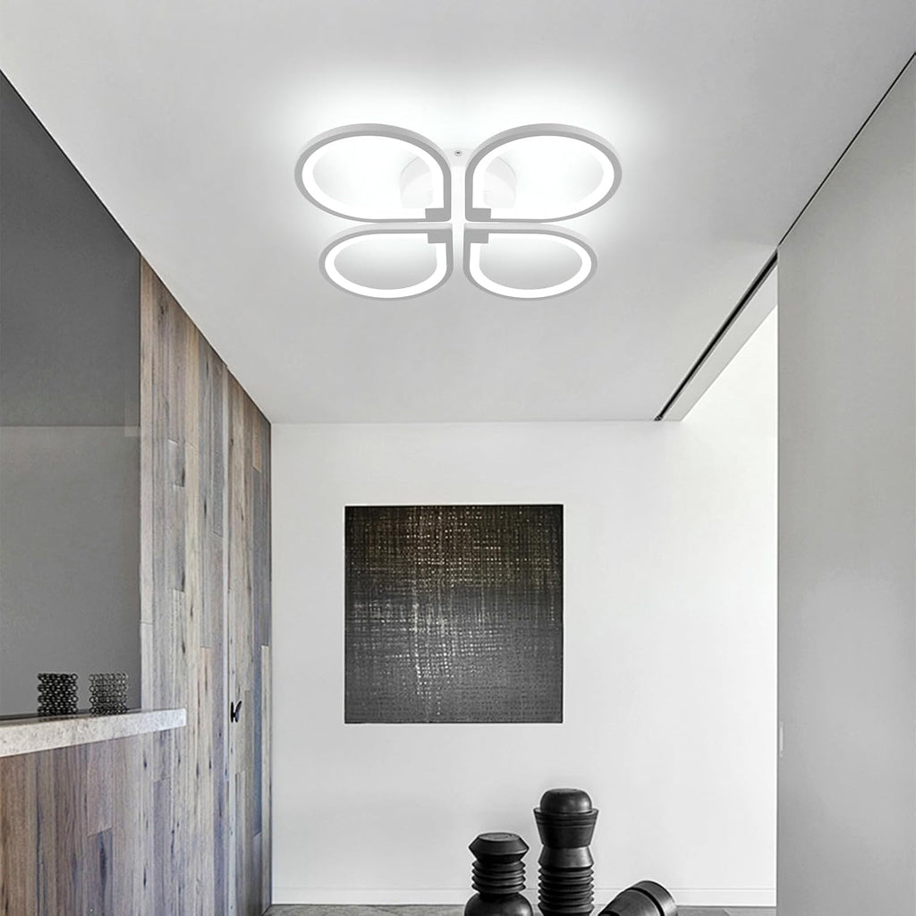 Comely Plafonnier LED Moderne 4 Lampes 57x57x8cm 40W Lumière Blanche 6500K Acrylique Salon Chambre Bureau Couloir Cuisine Éclairage