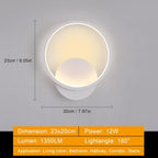 Wall Light - White Aluminium Frame, Warm Light