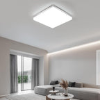 Comely LED Plafonnier 30x30 cm, 48W Blanc Froid 6500K, Plafonnier LED Plat Blanc, IP54 Étanche, Économie d'Énergie, Ultra-fin, pour Salle de Bain, Cuisine, Bureau, Couloir, Salon