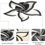 Ceiling Light - Black Acrylic Frame, Warm Light