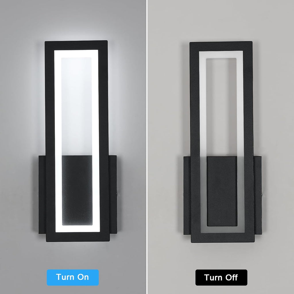 Wall Light - Black Acrylic Frame, Warm Light