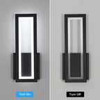 Wall Light - Black Acrylic Frame, Warm Light