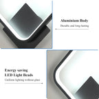 Wall Light - Black Aluminium Frame, White Light