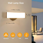 Wall Light - Black Aluminium Frame, Warm Light