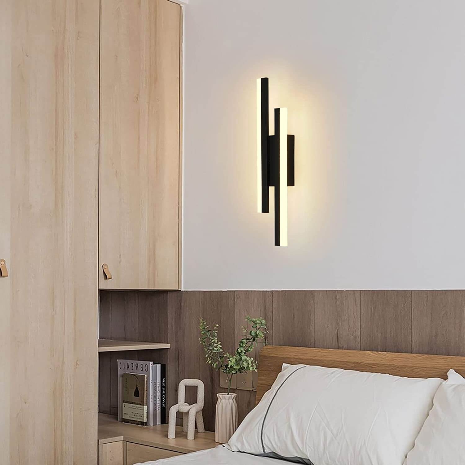 Wall Light - Black Acrylic Frame, Warm Light