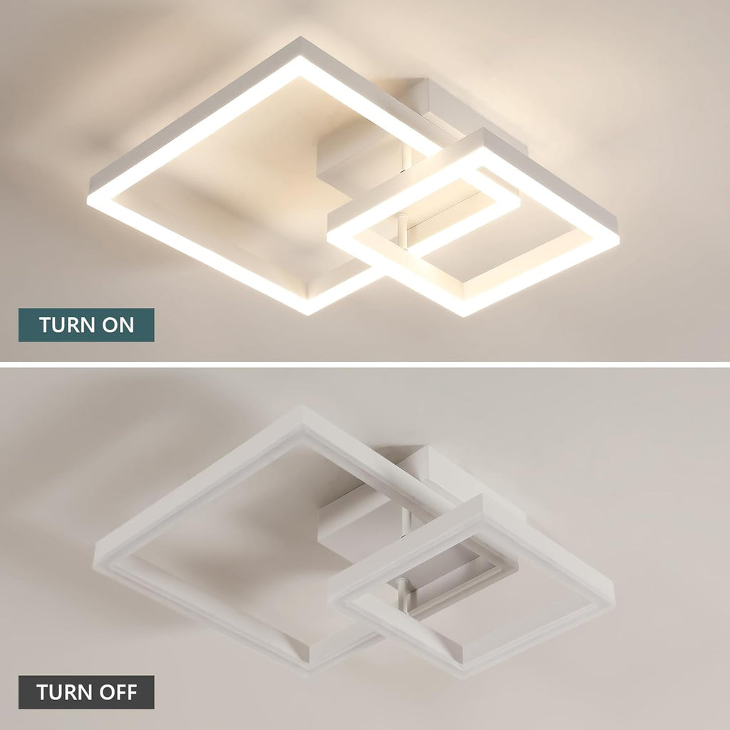 Deckenleuchte – weißer Acrylrahmen, neutralweißes Licht