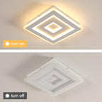 Comely Plafonnier LED Carré Moderne, 36W 28cm Lampe de Plafond LED, Blanc Luminaire Plafonnier Intérieur pour Chambre à Coucher, Salon, Couloir, Lumière Chaude 3000K