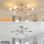Ceiling Light - Chrome Metal Frame