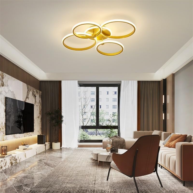 Ceiling Light - Gold Acrylic Frame, Tunable and Dimmable