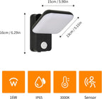 Wall Light - Black Aluminium Frame, Warm Light