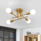 Ceiling Light - Gold Metal Frame