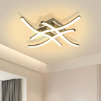 Comely Luminaire Plafonnier LED, 24W 2700LM Noir Onde Plafonnier LED, Lampe pour Chambre à Coucher, Salon, Bureau, Salle à Manger, Lumière Blanche Chaude 3000K
