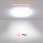 Comely - LED Recessed Downlight, 230V, Flat, 120mm, 6 Units, Cool White Spotlight, 6500K, 18W, 1170 lm, for Bathroom, Living Room, Kitchen, White