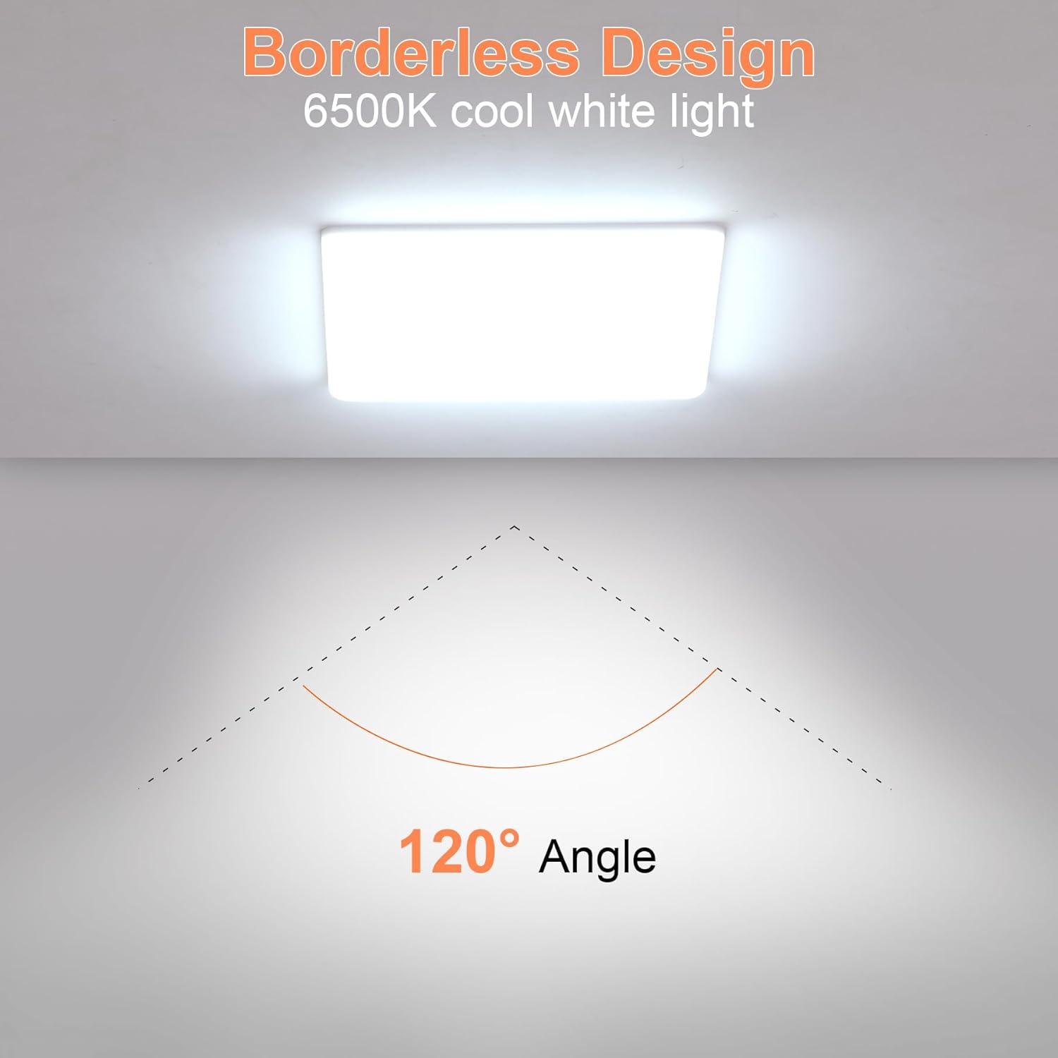 Comely - LED Recessed Downlight, 230V, Flat, 120mm, 6 Units, Cool White Spotlight, 6500K, 18W, 1170 lm, for Bathroom, Living Room, Kitchen, White