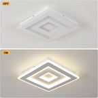 Comely Plafonnier LED Carré Moderne, 52W Lampe de Plafond LED, Acrylique Luminaire Plafonnier Intérieur Blanc pour Chambre à Coucher, Salon, Couloir, Lumière Naturelle 4500K, 40cm