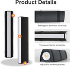 Wall Light - Black Aluminium Frame, Warm Light