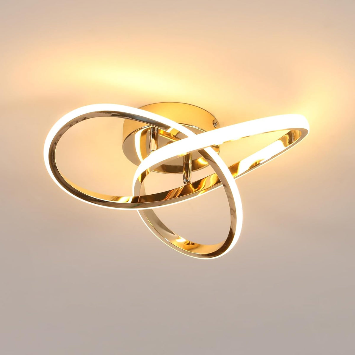 Ceiling Light - Gold Aluminium Frame, Warm Light
