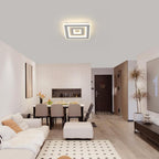 Comely Plafonnier LED Carré Moderne, 52W Lampe de Plafond LED, Acrylique Luminaire Plafonnier Intérieur Blanc pour Chambre à Coucher, Salon, Couloir, Lumière Naturelle 4500K, 40cm