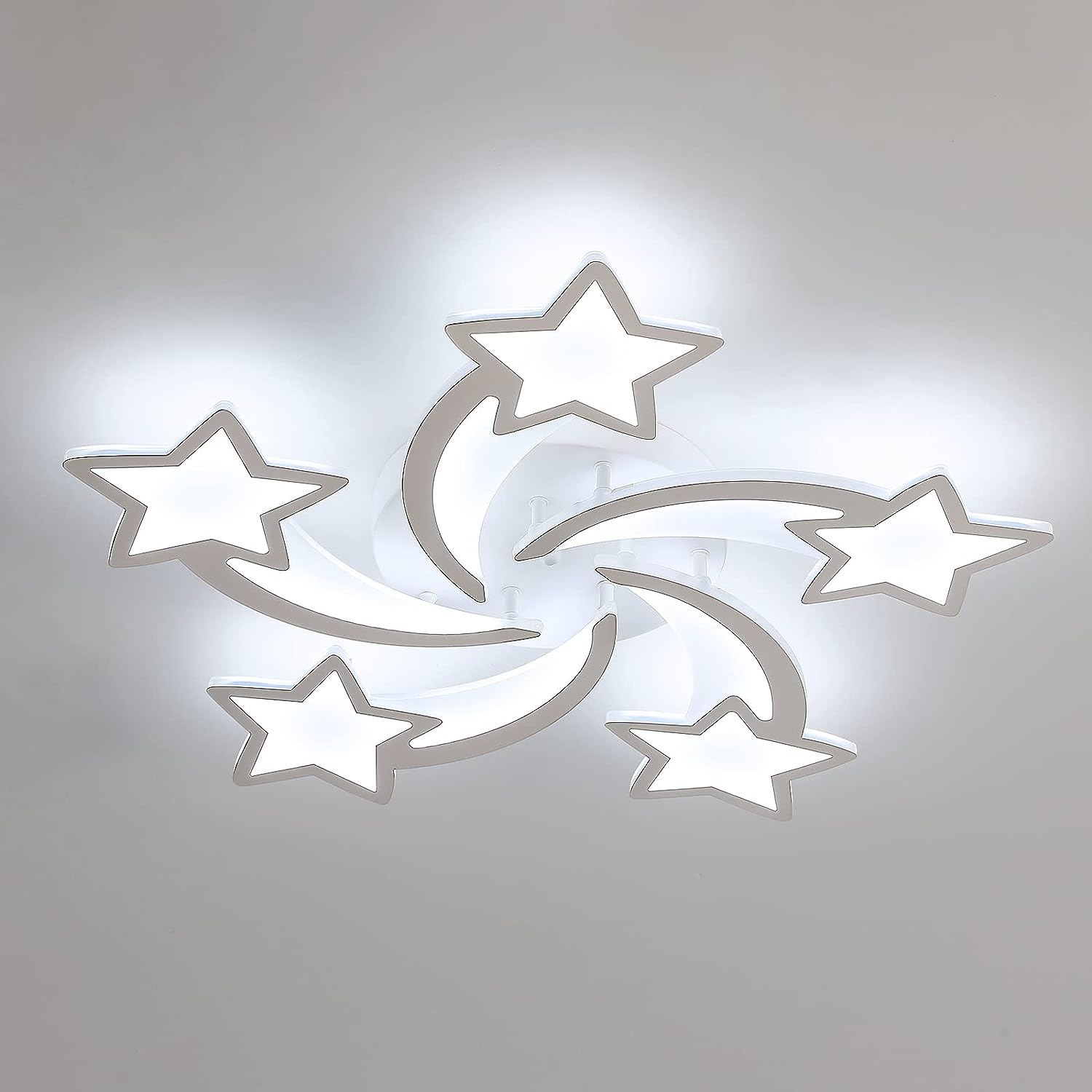 Ceiling Light - White Acrylic Frame, White Light