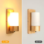 Wall Light - Wood Glass Frame