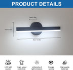 Wall Light - Black Acrylic Frame, White Light