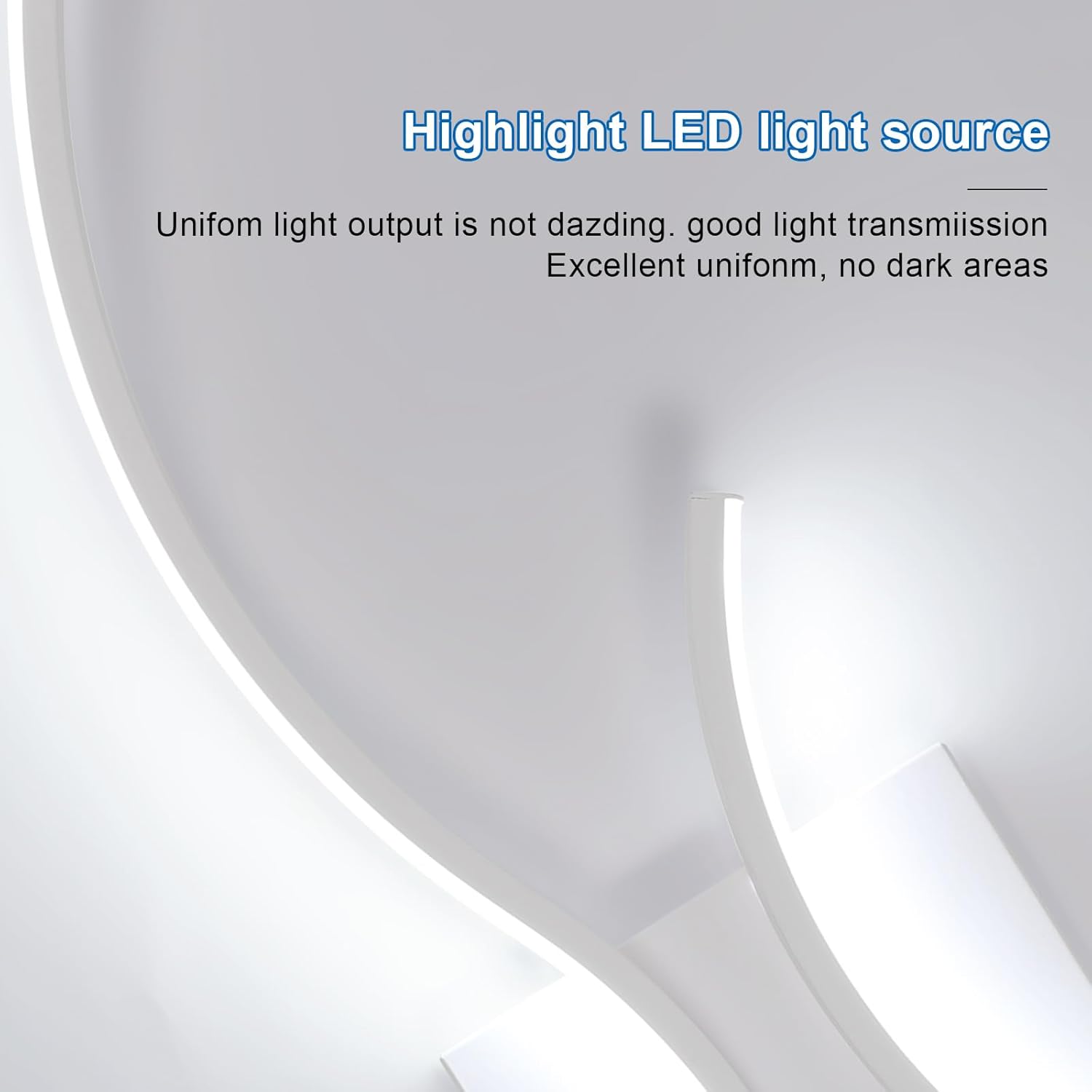 Wall Light - White Aluminium Frame, White Light