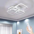 Deckenleuchte - Weißer Aluminiumrahmen, Farbtemperatur und Helligkeit einstellbar