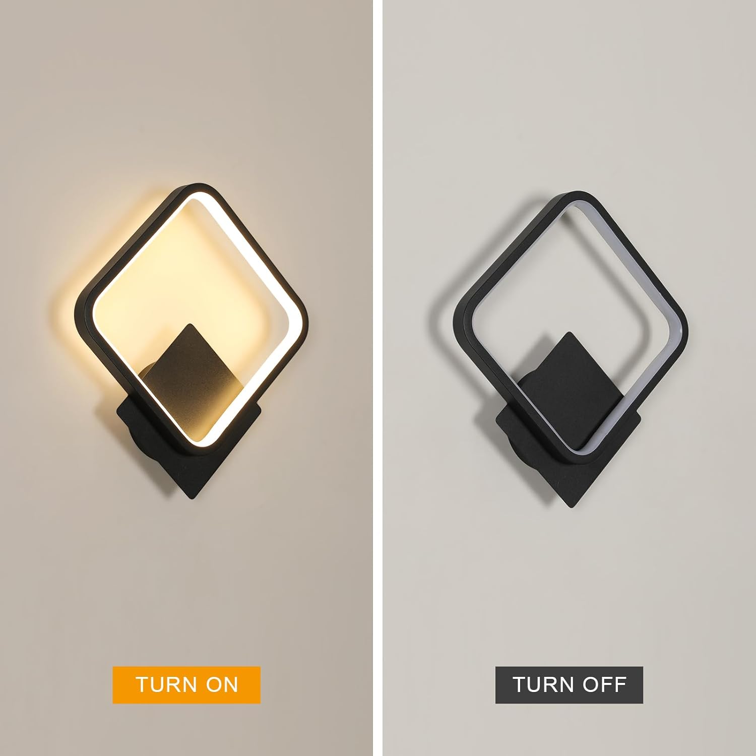 Wall Light - White Aluminium Frame, White Light