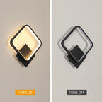 Wall Light - Black Aluminium Frame, Warm Light