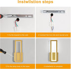 Wall Light - Gold Acrylic Frame, White Light