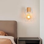 Comely Applique Murale Interieur Vintage, Réglable 180° Moderne Lampe Murale en Bois Métal, Rétro E27 Luminaire Applique Interieur pour Chambre Couloir Salon Cuisine, Blanc
