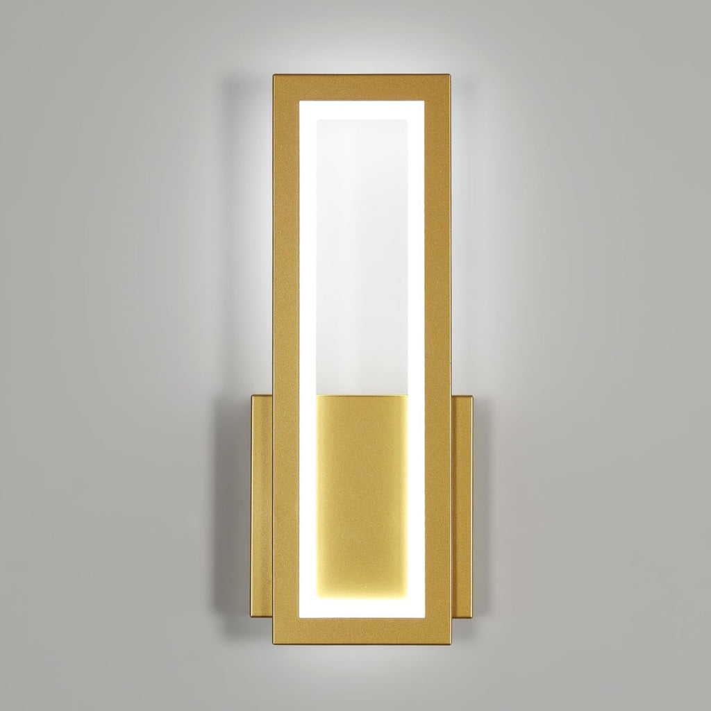 Wall Light - Gold Acrylic Frame, White Light