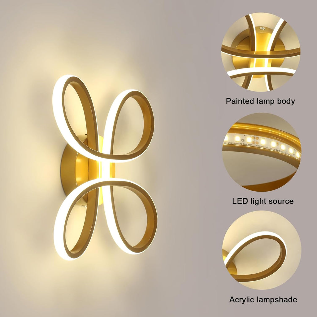 Comely Plafonnier LED Moderne, 30W 3375LM 30cm Lampe de Plafond, Luminaire Plafonnier LED pour Chambre salon, Salle à manger Cuisine, Lumière Neutre 4500K, Or