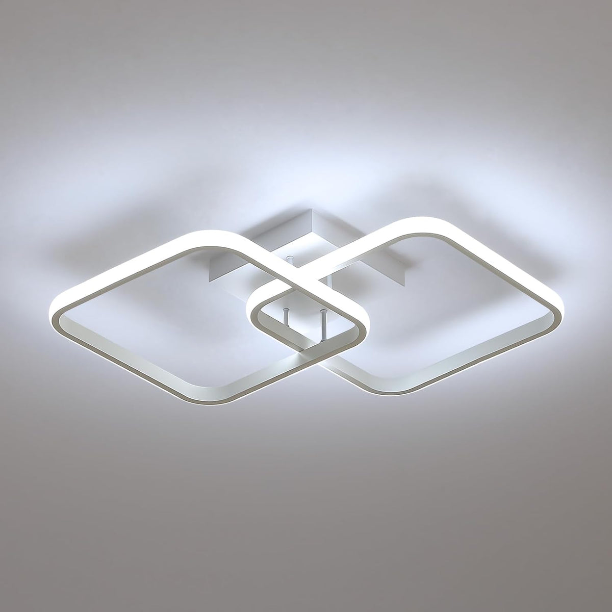 Comely  LED Ceiling Lamp 42W 4700LM, Modern Ceiling Light LED Square 59cm 6500K Cool White Light, Ceiling Lamp Living Room Acrylic White For Bedroom Living Room Kitchen Bathroom Corridor