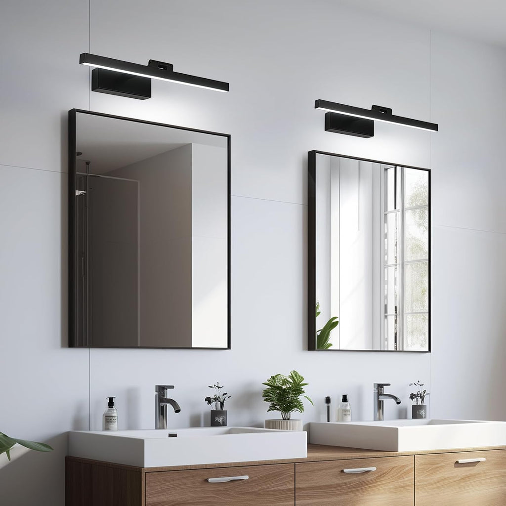 Wall Light - Black Metal Frame, White Light