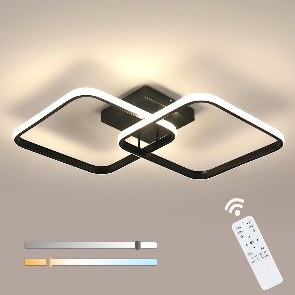 Ceiling Light - Black Aluminium Frame, Tunable and Dimmable