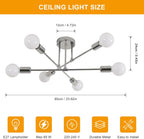 Ceiling Light - Chrome Metal Frame